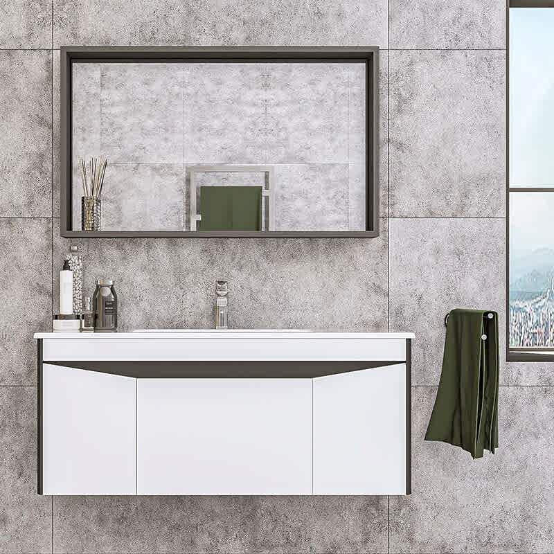 Futura Aynalı Banyo Dolabı Seti Beyaz-Antrasit