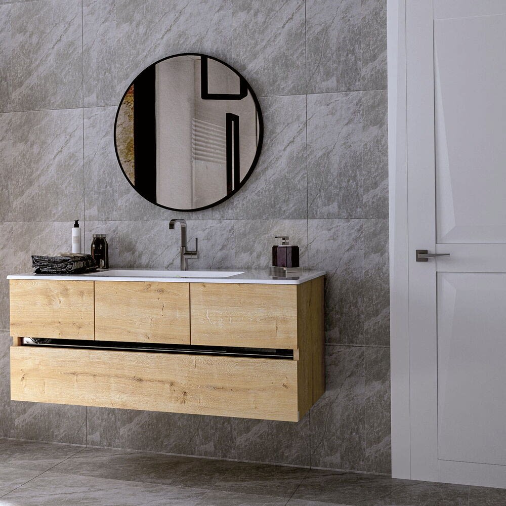 Retta Aynalı Banyo Dolabı Seti S.Meşe
