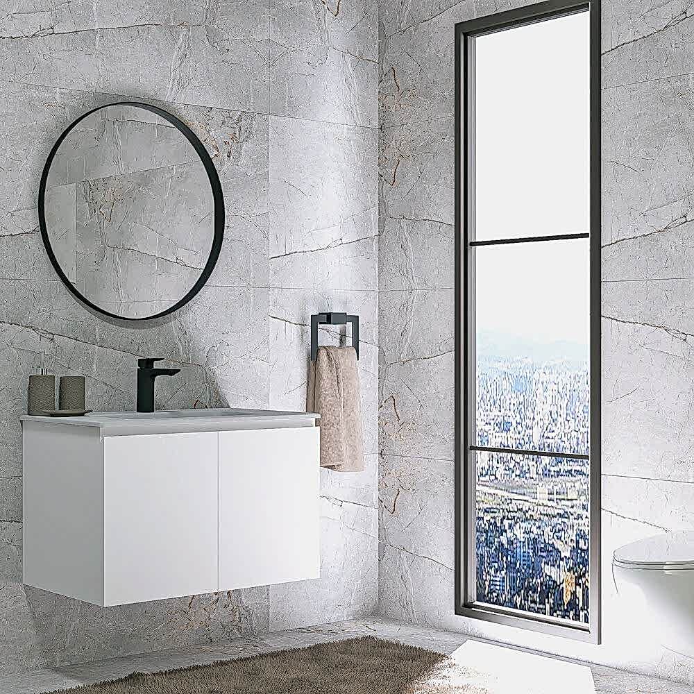 Alpu Aynalı Banyo Dolabı Seti Beyaz