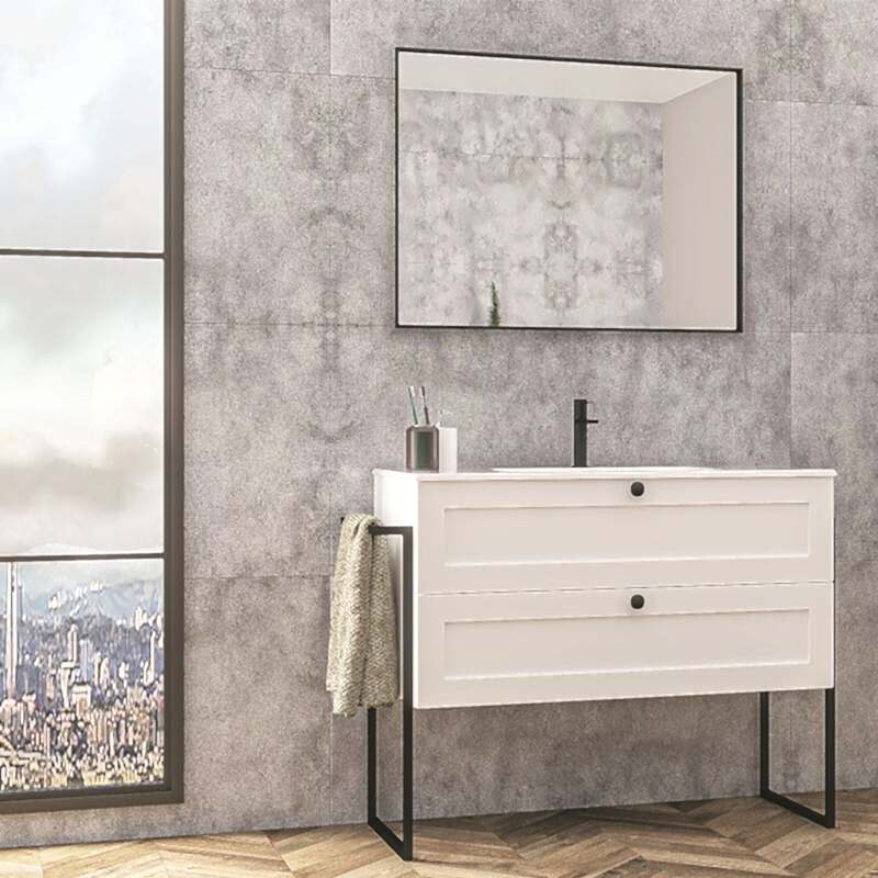 Icon Aynalı Banyo Dolabı Seti Beyaz