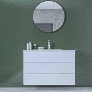  Ando Soft Aynalı Banyo Dolabı Seti Beyaz