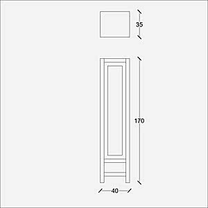  Dema Banyo Boy Dolap 40 Cm Antrasit