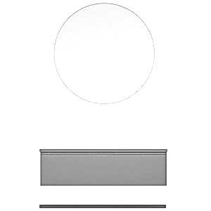  Flat Led Aynalı Raflı Banyo Dolabı Seti Gri