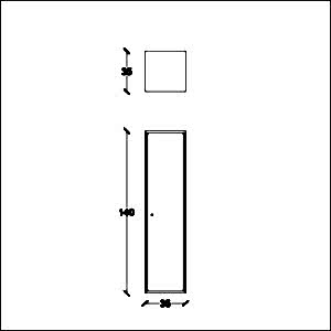  Monna Clas Banyo Boy Dolap 40 Cm Beyaz