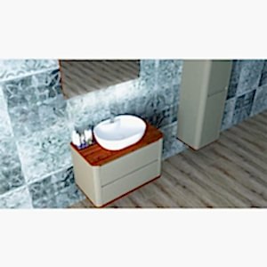  Monna Clas Banyo Boy Dolap 40 Cm Beyaz