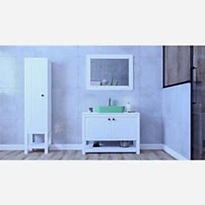  Riga Clas Banyo Boy Dolap 40 Cm Beyaz