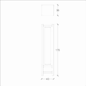  Riga Clas Banyo Boy Dolap 40 Cm Beyaz