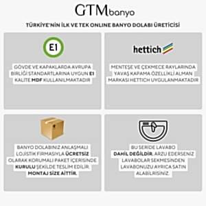  Egra Soft Aynalı Banyo Dolabı Seti Antrasit