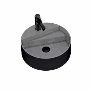  Seramiksan Livello Tezgah Üstü Yuvarlak Batarya Delikli Lavabo 42Cm