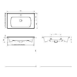  Seramiksan Saturn Flat Lavabo Beyaz 80Cm