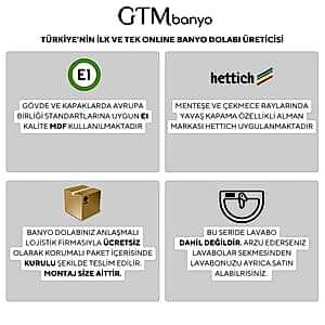  Egra Soft Aynalı Banyo Dolabı Seti Safir Meşe