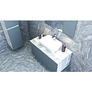  Line Banyo Boy Dolap 35 Cm K.Meşe-Antrasit