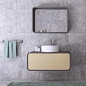  Dendro Aynalı Banyo Dolabı Seti Doğal Meşe-Antrasit