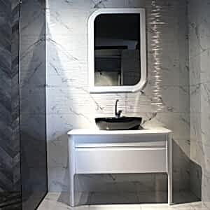  Lusso Aynalı Banyo Dolabı Seti Beyaz