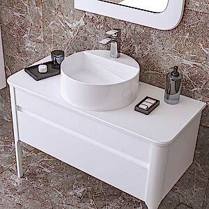  Lusso Aynalı Banyo Dolabı Seti Beyaz