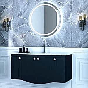  Kast Led Aynalı Banyo Dolabı Seti Antrasit