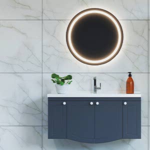 Kast Led Aynalı Banyo Dolabı Seti Antrasit