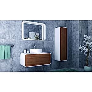  Dendro Banyo Boy Dolap 43 Cm Meşe-Antrasit