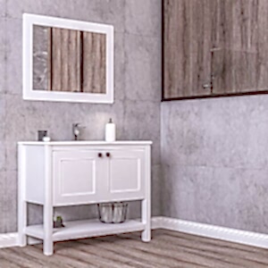  Riga Aynalı Banyo Dolabı Seti Beyaz