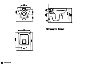  Seramiksan Silva Asma Klozet (Kapak Dahil)