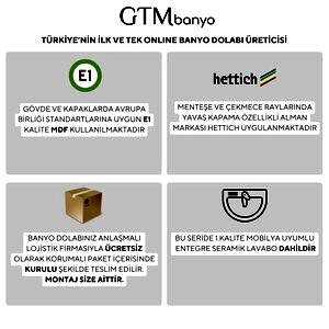  Gio Aynalı Banyo Dolabı Seti Beyaz