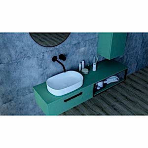  Form Banyo Boy Dolap 30 Cm Mint Yeşili